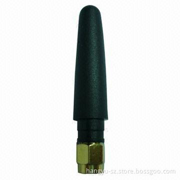2dBi Rubber Antenna with SMA Male Connector, Bandwidth of 10MHz